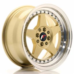 JR Wheels JR6 16x8 ET30 4x100/114 Gold w/Machined Lip