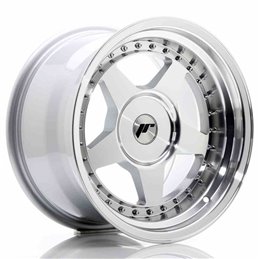JR Wheels JR6 16x9 ET0-20 BLANK Silver Machined Face