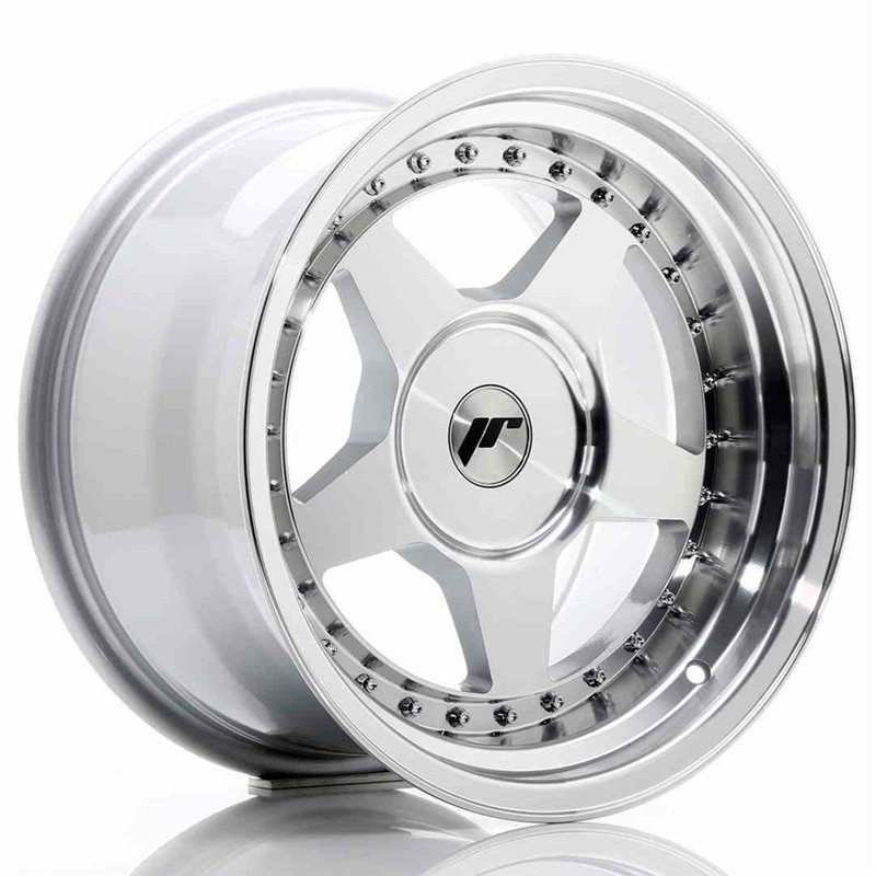 JR Wheels JR6 16x9 ET0-20 BLANK Silver Machined Face