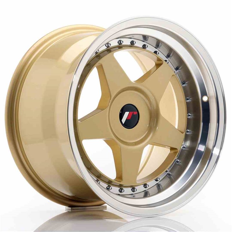 JR Wheels JR6 17x10 ET20 BLANK Gold w/Machined Lip JR Wheels JR6 17x10 ET20 BLANK Gold w/Machined Lip