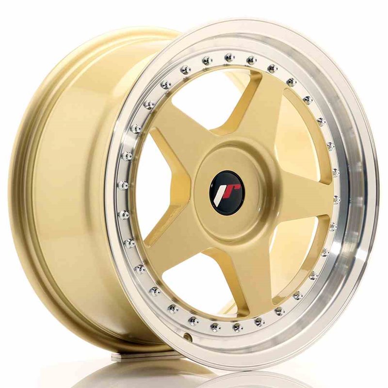 JR Wheels JR6 17x8 ET35 BLANK Gold w/Machined Lip JR Wheels JR6 17x8 ET35 BLANK Gold w/Machined Lip