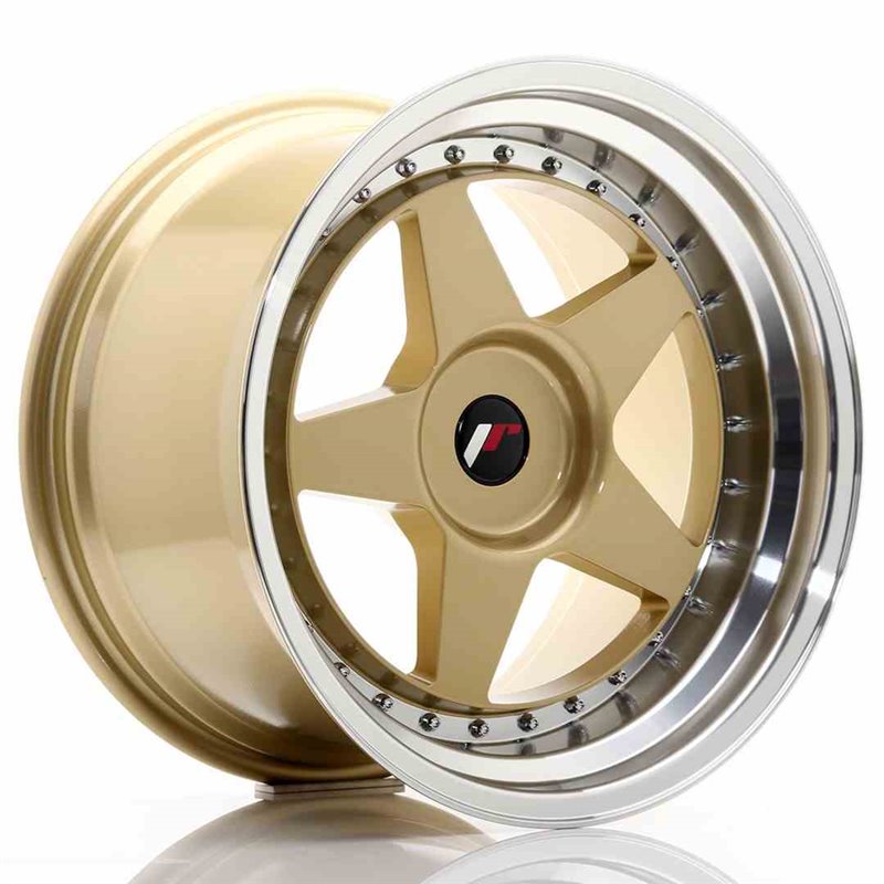 JR Wheels JR6 18x10,5 ET0-25 BLANK Gold w/Machined Lip JR Wheels JR6 18x10,5 ET0-25 BLANK Gold w/Machined Lip