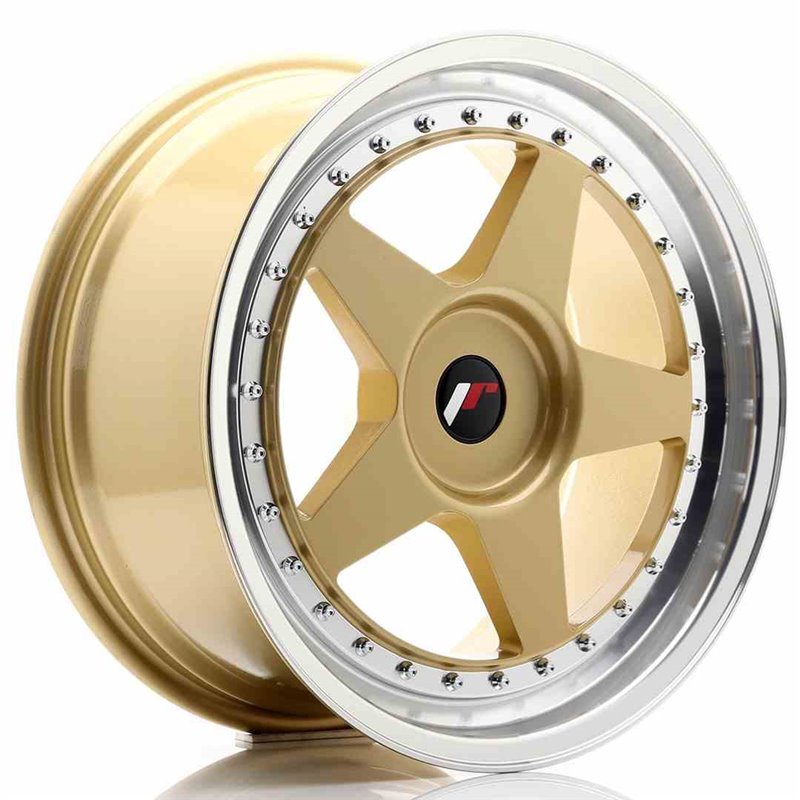 JR Wheels JR6 18x8,5 ET20-40 BLANK Gold w/Machined Lip