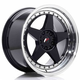 JR Wheels JR6 18x9,5 ET22 5x114,3/120 Glossy Black w/Machined Lip