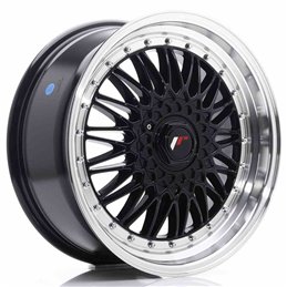 JR Wheels JR9 18x8 ET35-40 BLANK Gloss Black w/Machined Lip