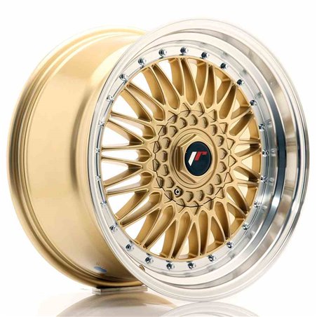 JR Wheels JR9 18x9 ET20-40 BLANK Gold w/Machined Lip