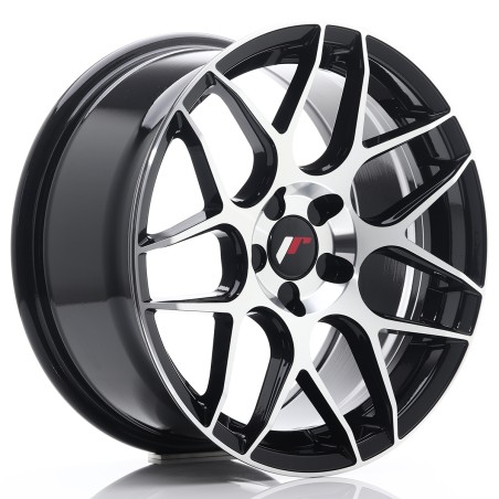 JR Wheels JR18 17x8 ET35 5H Blank Glossy Black