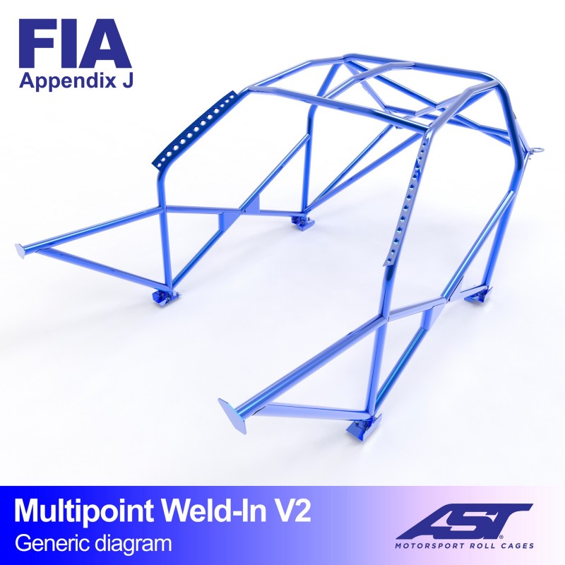 Arceau de Sécurité HONDA Civic (EG/EH) 3-portes Compacte Multipoints arceau à souder V2