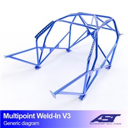 Arceau de Sécurité OPEL Corsa (E) 3-portes Compacte Multipoints arceau à souder V3