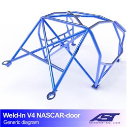 Arceau de Sécurité BMW (E30) 3-Series 4-portes Berline Transmission intégrale arceau à souder V4 NASCAR-portes pour drift