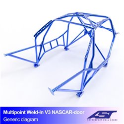 Arceau de Sécurité BMW (E46) 3-Series 3-portes Compact Propulsion Multipoints arceau à souder V3 NASCAR-portes pour drift