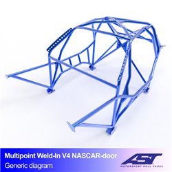 Arceau de Sécurité BMW (E34) 5-Series 4-portes Berline Propulsion Multipoints arceau à souder V4 NASCAR-portes pour drift