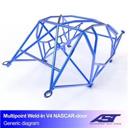 Arceau de Sécurité BMW 1-Series (E87) 5-portes Compacte Propulsion Multipoints arceau à souder V4 NASCAR-portes pour drift