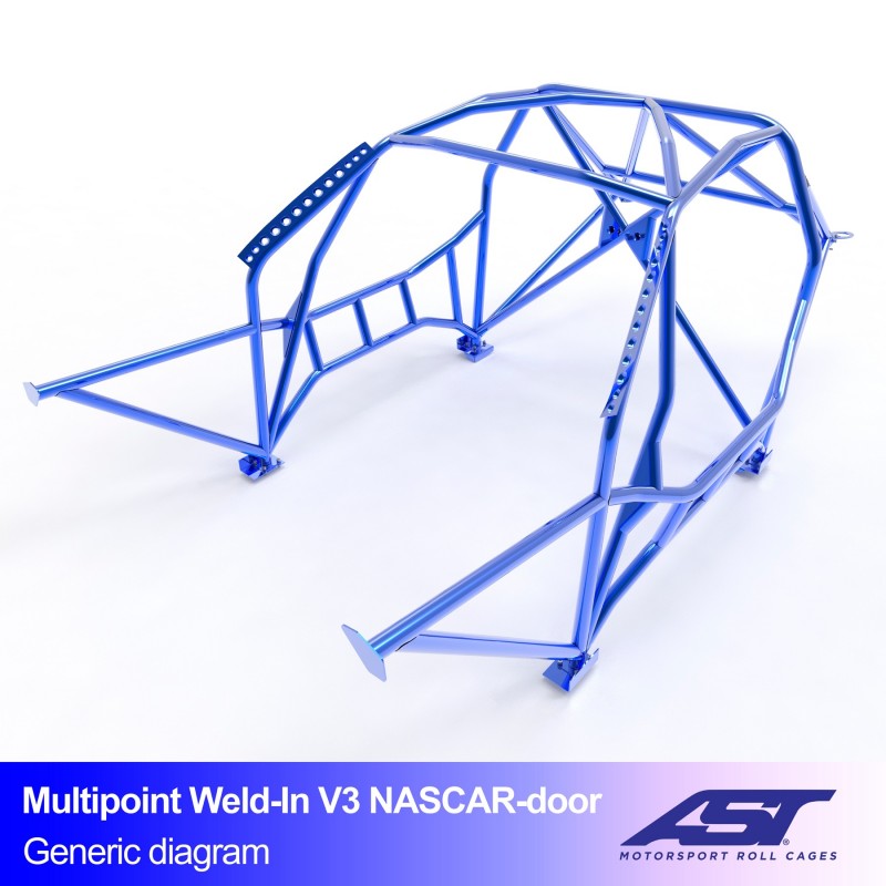Arceau de Sécurité NISSAN Silvia (S15) 2-portes Coupe Multipoints arceau à souder V3 NASCAR-portes pour drift