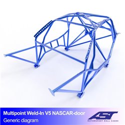 Arceau de Sécurité TOYOTA Supra (Mk3) 3-portes Coupe Multipoints arceau à souder V5 NASCAR-portes pour drift