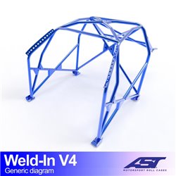 Arceau de Sécurité VW Golf (Mk4) 3-portes Compacte 4Motion arceau à souder V4