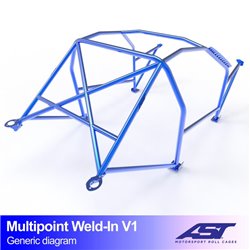 Arceau de Sécurité NISSAN Micra (K11) 5-portes Compacte Multipoints arceau à souder V1