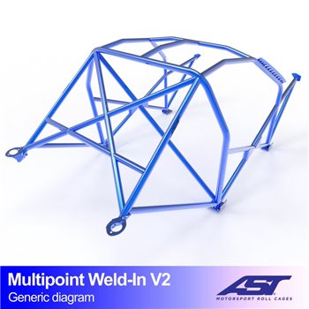 Arceau de Sécurité NISSAN Micra (K11) 5-portes Compacte Multipoints arceau à souder V2