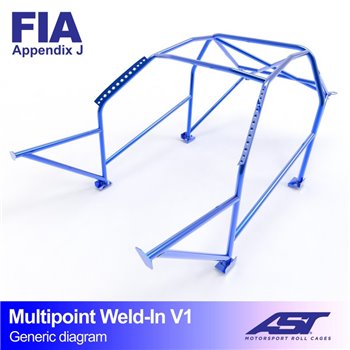 Arceau de Sécurité VW Golf (Mk1) 5-portes Compacte Multipoints arceau à souder V1