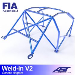 Arceau de Sécurité VOLKSWAGEN Vento (Mk3) 4-portes Berline arceau à souder V2