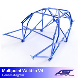 Arceau de Sécurité BMW (E39) 5-Series 4-portes Berline Multipoints arceau à souder V4