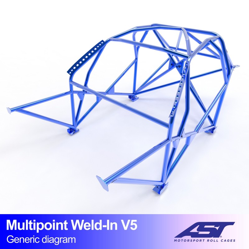 Arceau de Sécurité VOLKSWAGEN Golf (Mk5) 3-portes Compacte Traction Multipoints arceau à souder V5