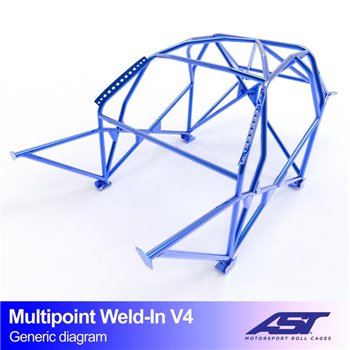 Arceau de Sécurité HYUNDAI Getz 3-portes Compacte Multipoints arceau à souder V4