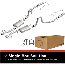 BRExhaust 1994-1998 Ford Mustang Ajustement Direct Système d'Échappement de Remplacement