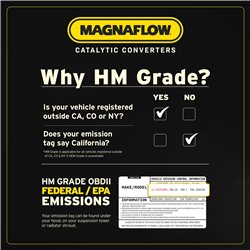 MagnaFlow 1992-1996 Toyota Camry Convertisseur Catalytique Ajustement Direct Norme Fédérale / EPA HM