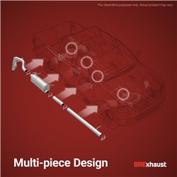 BRExhaust 2013-2018 Toyota RAV4 2.5L Ajustement Direct Système d'Échappement de Remplacement